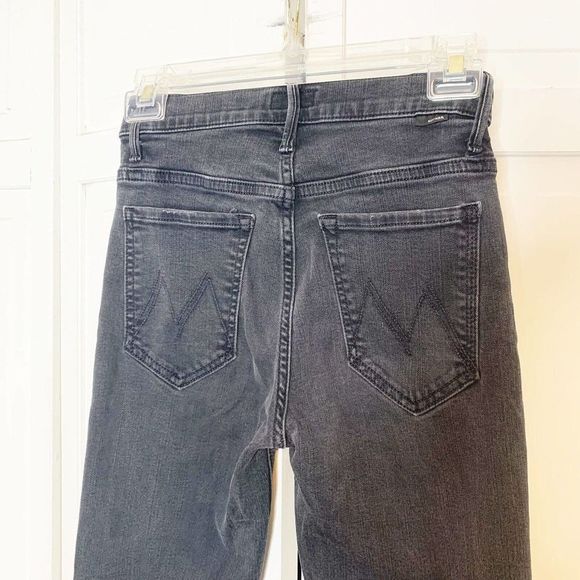 Mother Denim The Insider Crop Two Step Fray Not Guilty Black Jeans Women’s Sz 26 - Picture 10 of 12